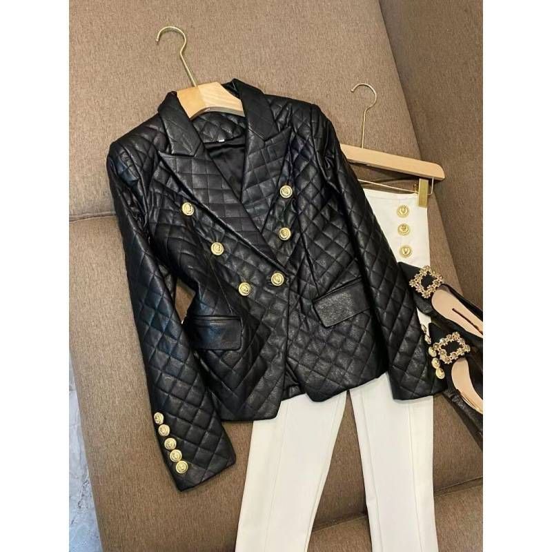 Women's Double Breasted Puffer Silk Cotton Classic Coats