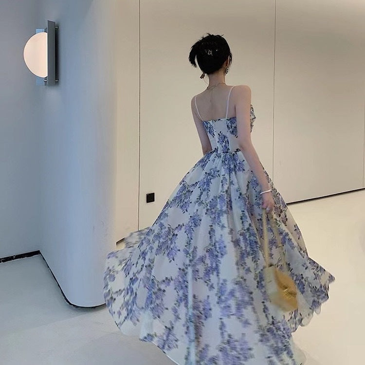 Korean Style Sleeveless Floral Cake Dress Dresses