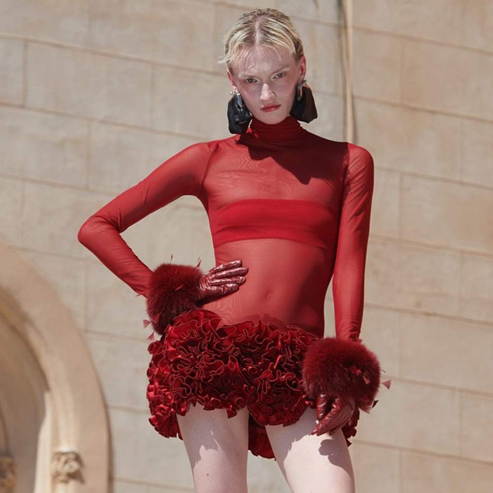 Bud Swing Super Red Dress Sexy Dresses