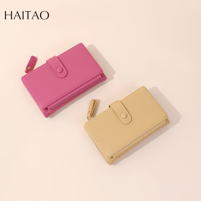 Women's High Sense Short Simple Zipper Change Ladies Wallets