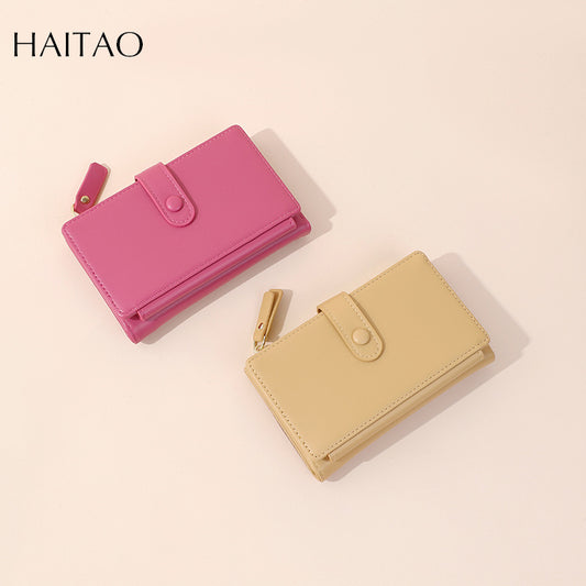 Women's High Sense Short Simple Zipper Change Ladies Wallets