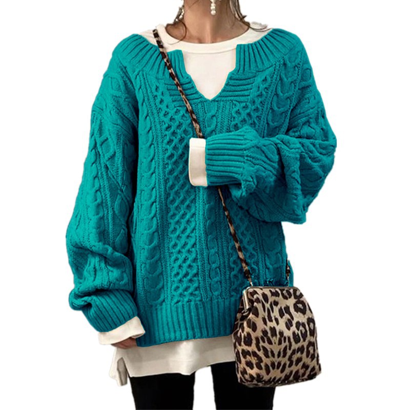 Trendy Innovative Popular Hemp Pattern Casual Sweaters