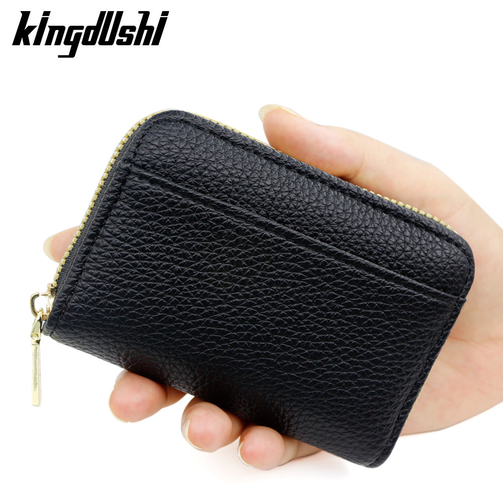 Simple Soft Lychee Pattern Large Surface Card Holder