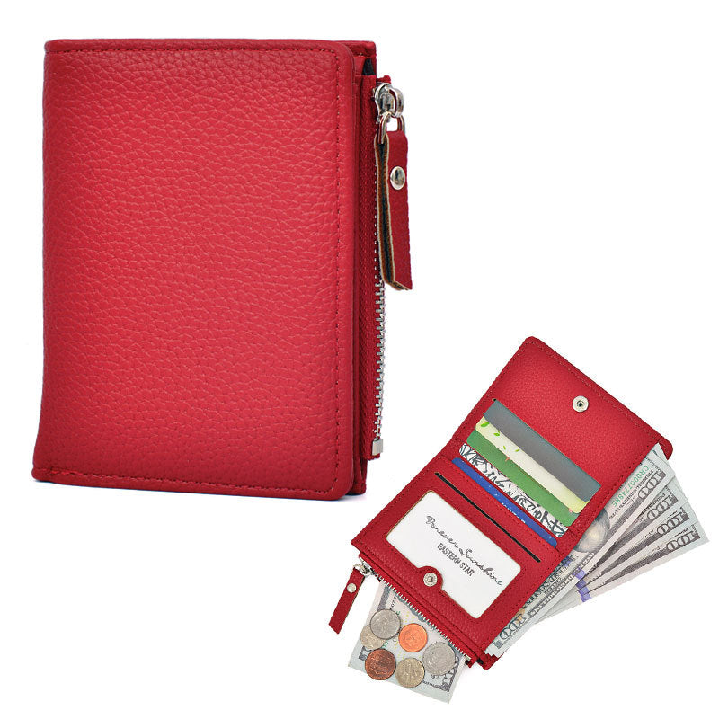 Women's Fashionable Short Large Capacity Zipper Pocket Ladies Wallets