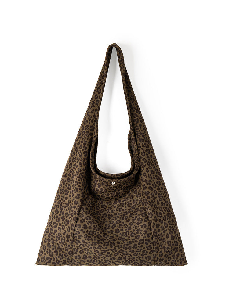 Women's Niche Leopard Print Large Capacity Easy Tote Bags
