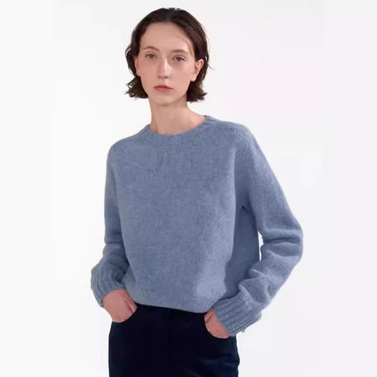 Women's Solid Color Pullover Korean Style Lazy Sweaters