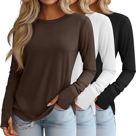 Women's Autumn Round Neck T-shirt Temperament Commute Blouses