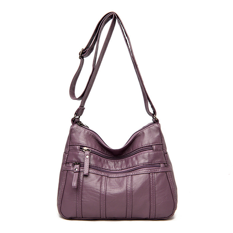 Women's Fashion Soft Washed Mother Lightweight Trendy Men's Messenger Bags