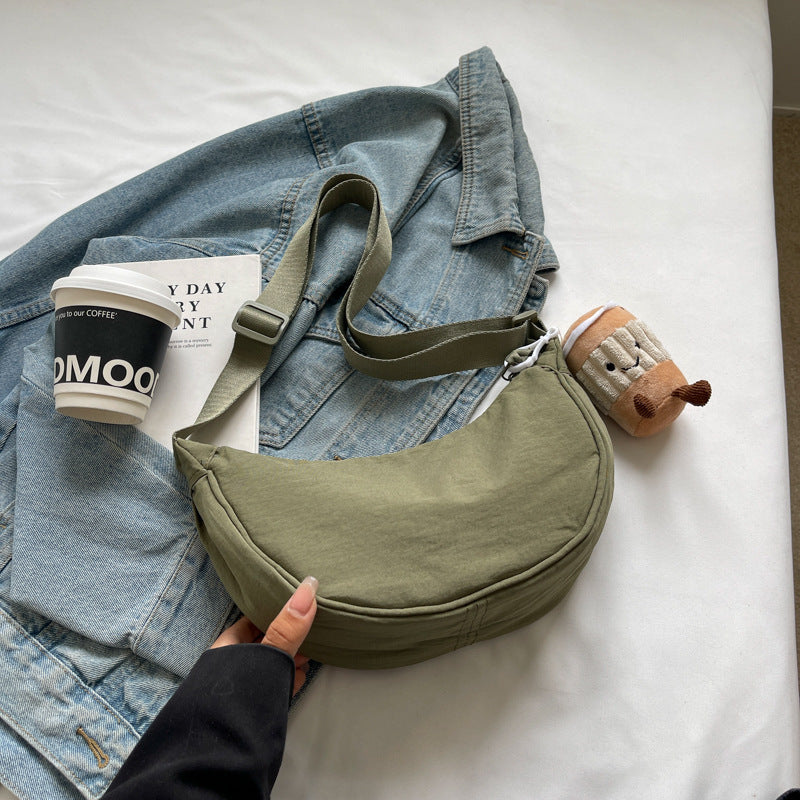 Women's Unique Nylon Dumpling Textured Cloth Bags