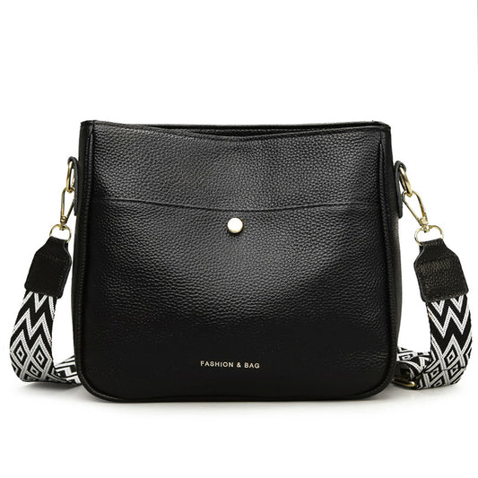 Women's Layer Cowhide Versatile Large Capacity Commuter Crossbody Bags