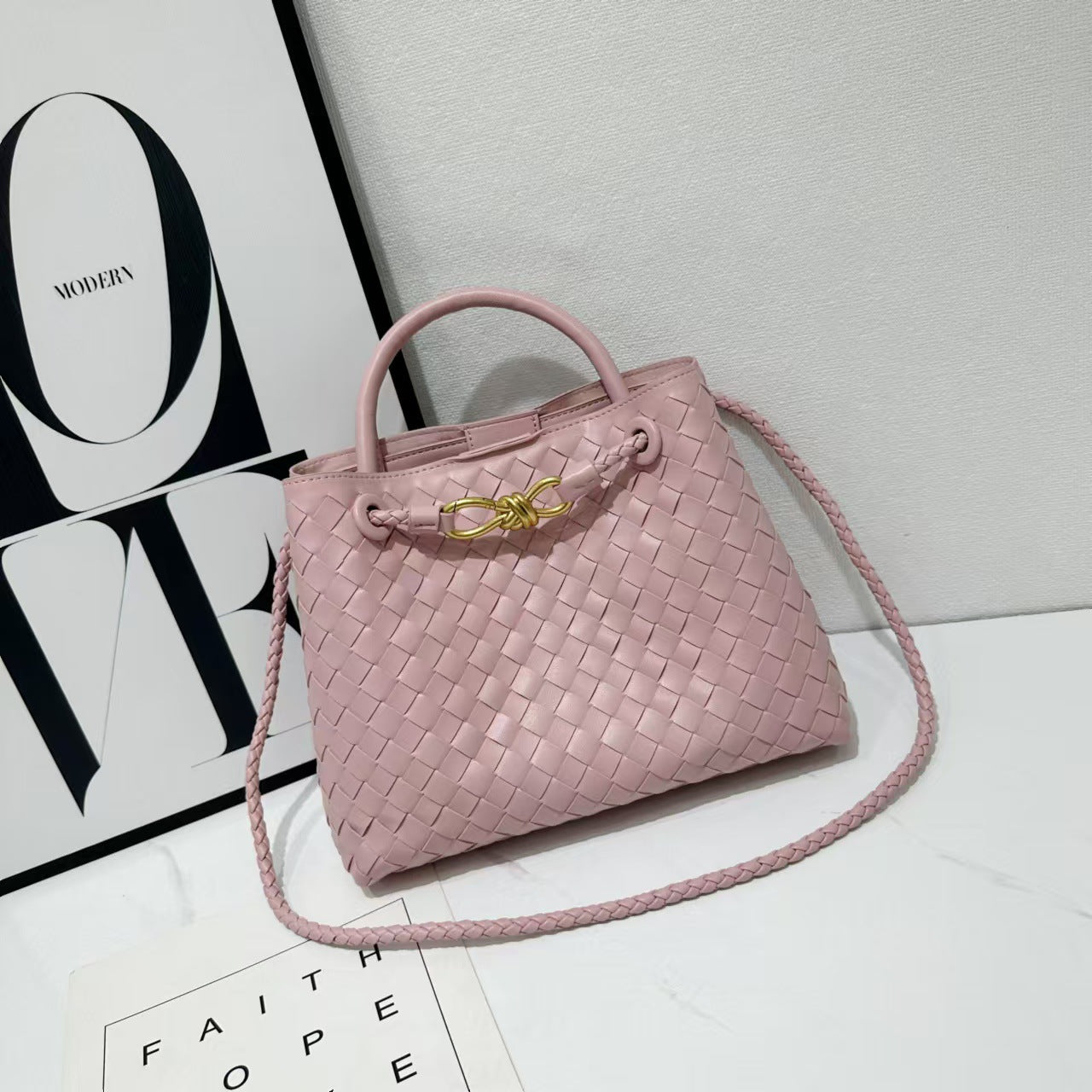 Women's Weaving Fashion High Sense Commuter Large Evening Bags