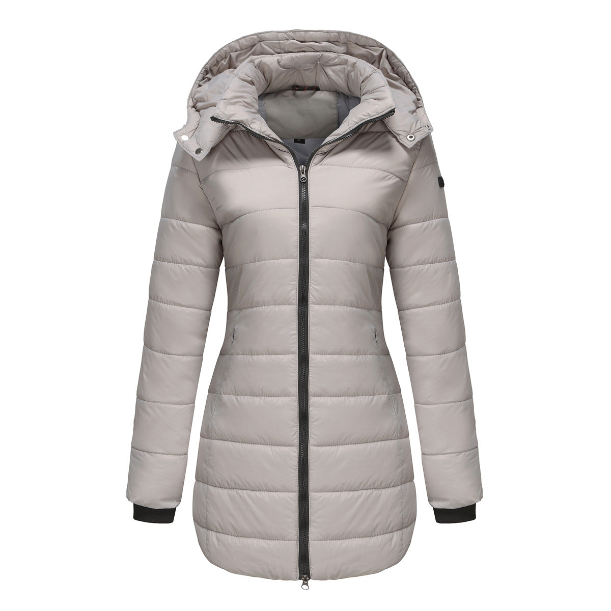 Women's Waterproof Detachable Hat Long Sleeve Parka Coats