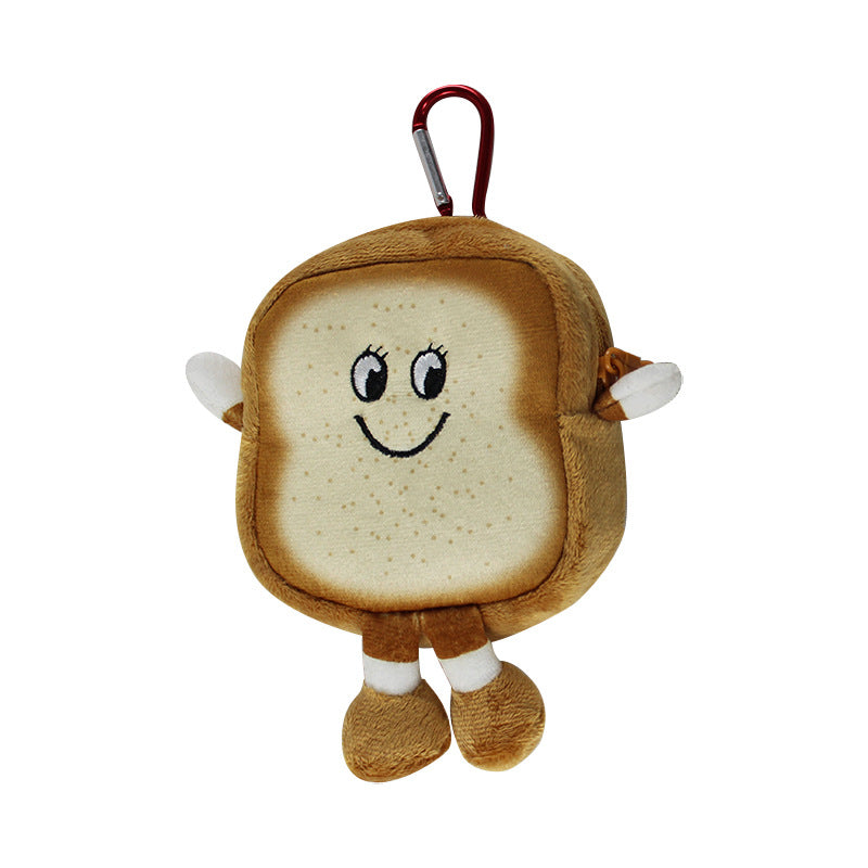 Hamburger Toast Bread Plush Pendant Ornaments For Backpacks