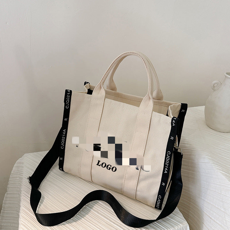 Women's Fashion Canvas Shopping Large Capacity Portable Handbags