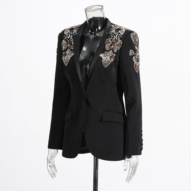 Elegant Small Autumn Deep V Sexy Blazers
