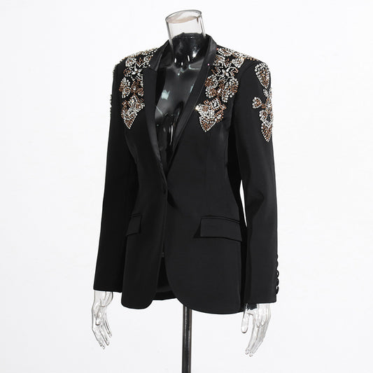 Elegant Small Autumn Deep V Sexy Blazers