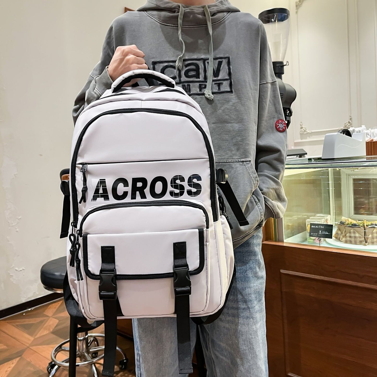 Men's Style Fashion Junior High College Large Middle School Students' Schoolbags