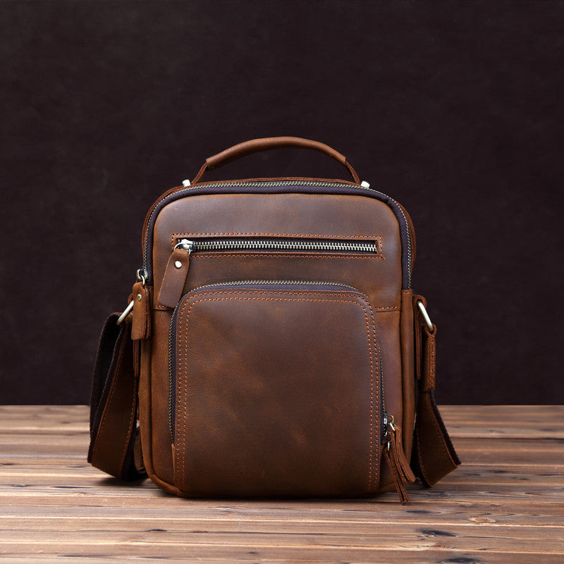 Men's First Layer Cowhide Crazy Horse Leather Bags