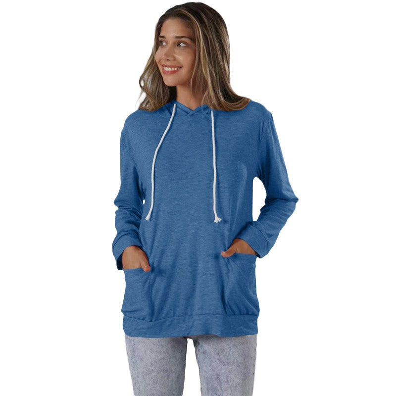 Women's Street Pocket Long Sleeve Sweatshirt Sports Women's Sweater, Sweater