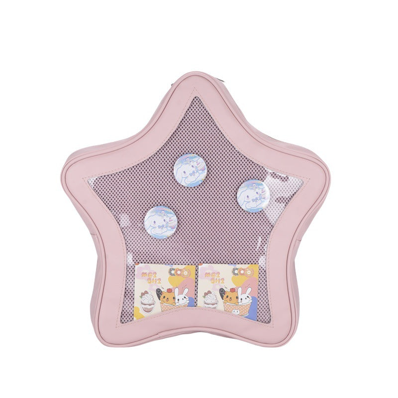 Women's Style Cartoon Trendy Design Five-pointed Star Middle School Students' Schoolbags