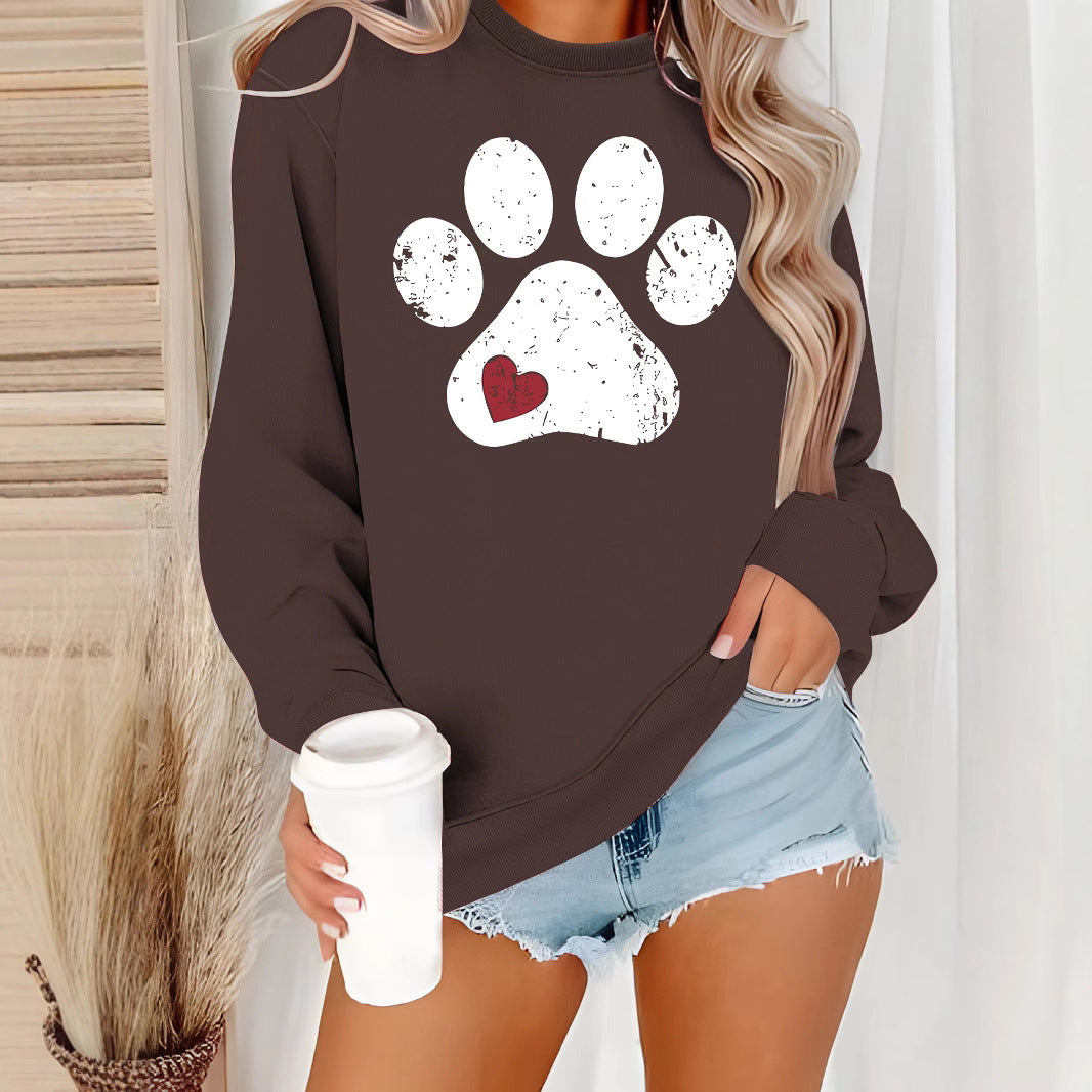 Women's High-grade Printed Autumn Round Neck High Women's Sweater, Sweater