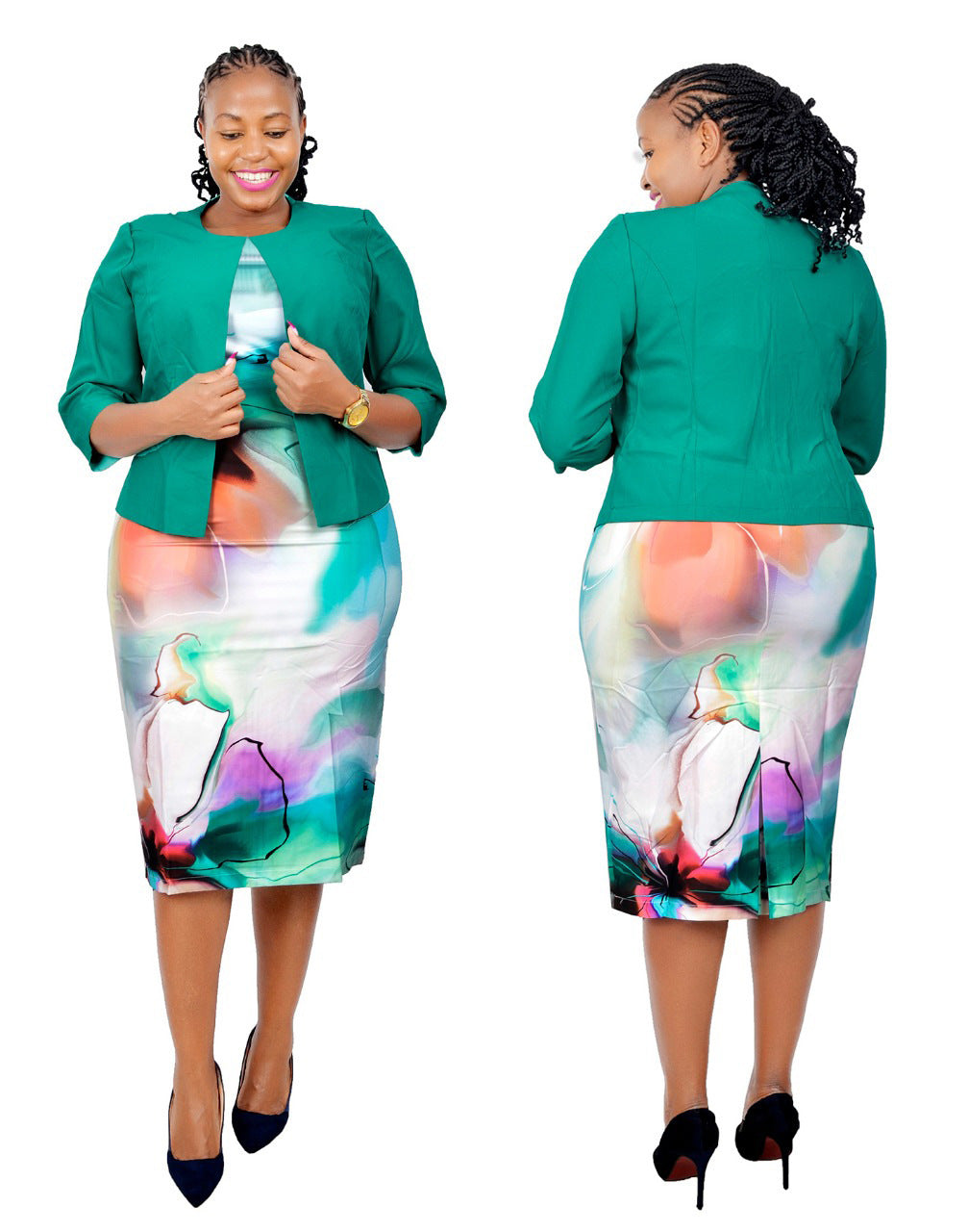 Women's African High Quality Printed Dress Two-piece Dresses