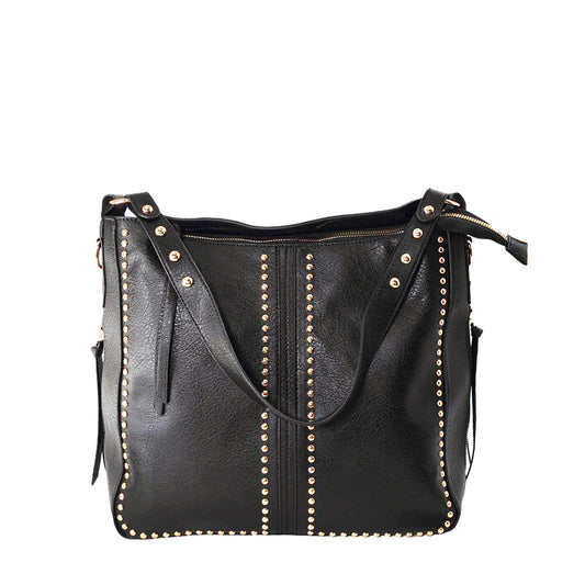 Women's Autumn Rivet Fashion One Combination Retro Tote Bags