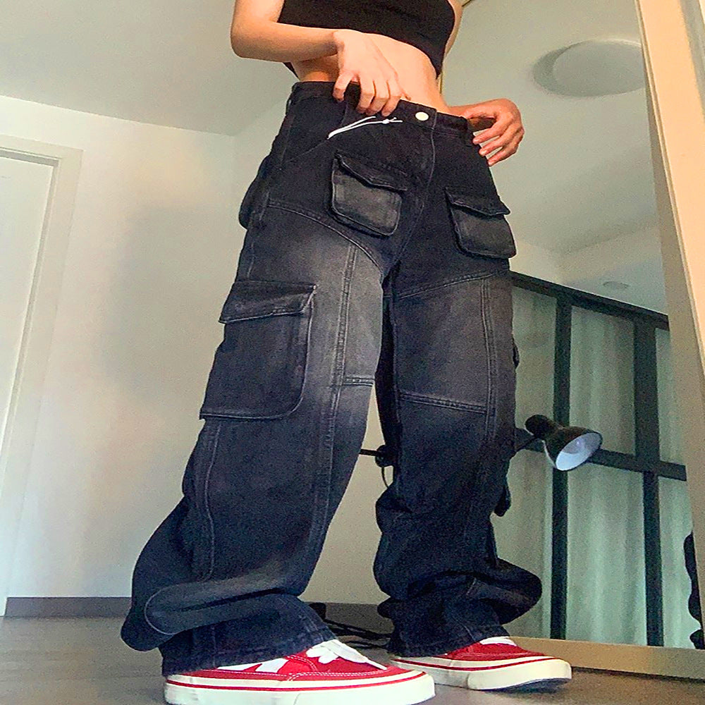 Women's African Style Street Fashion Denim Trousers Jeans