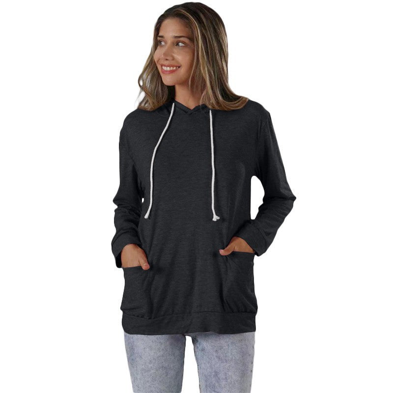 Women's Street Pocket Long Sleeve Sweatshirt Sports Women's Sweater, Sweater