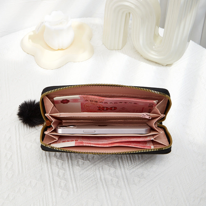 Korean Style Single Zipper Long Fashion Ladies Wallets