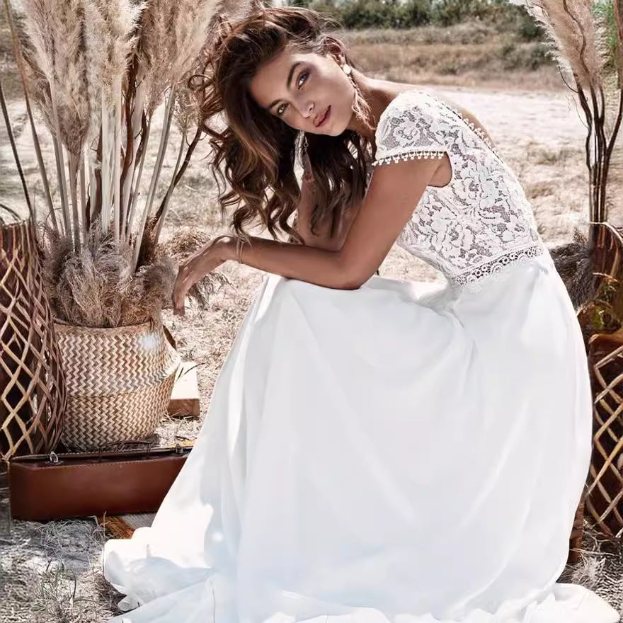 Lightweight Dress Bare Back Bridal Tail Wedding Dresses