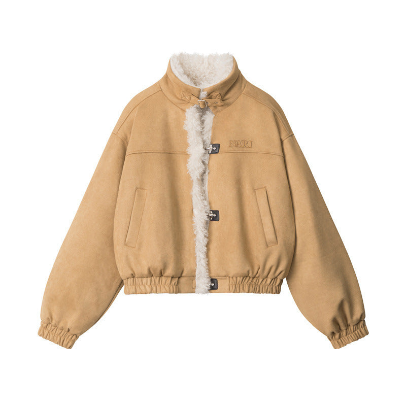 Women's Retro Stand Collar Niche Winter Casual Loose Coats