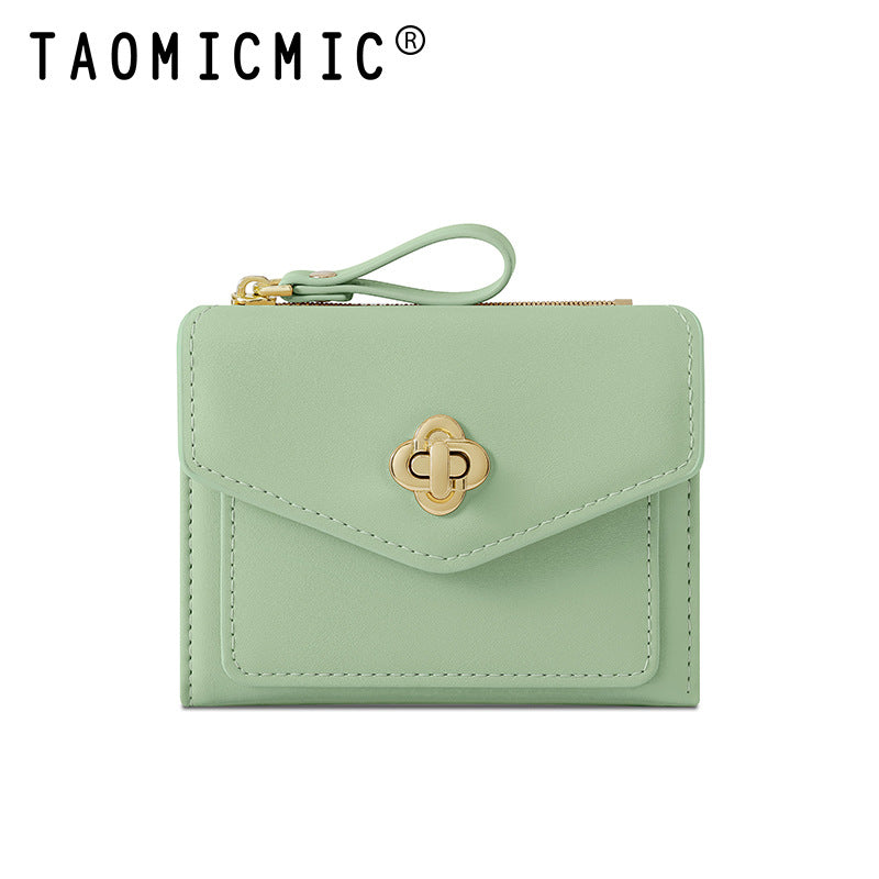 Women's Simple Short Multiple Slots Storage Leather Ladies Wallets