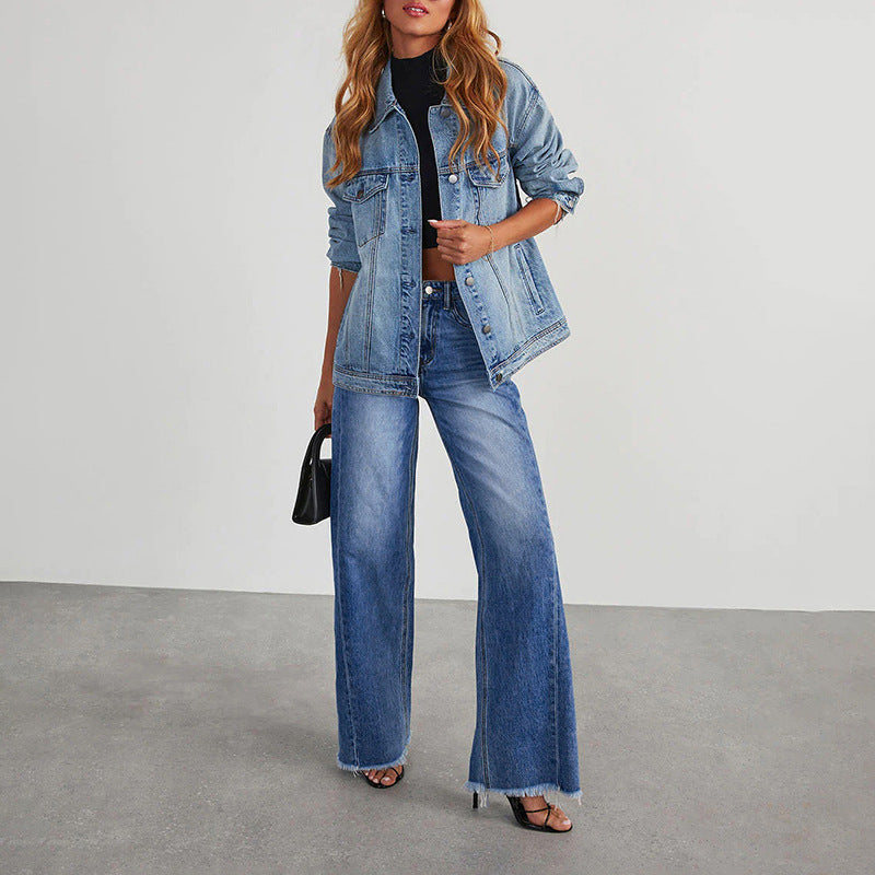 Stylish Women's Denim Washed Blue Stretch Women's Jeans