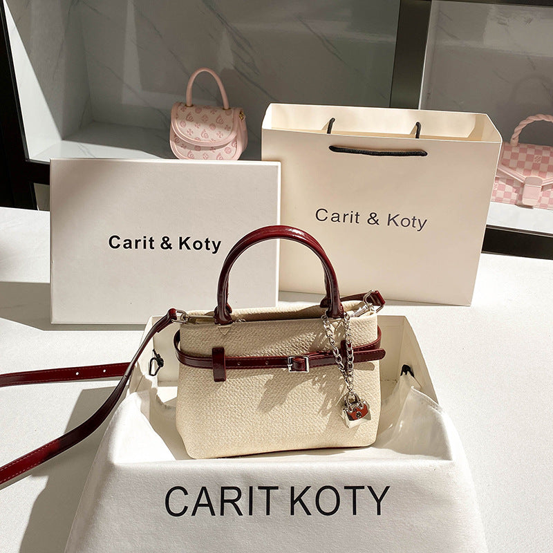 Niche Contrast Color Platinum High Sense Handbags