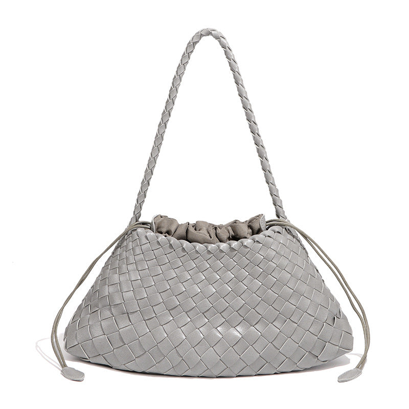 Women's Light Luxury Woven Underarm Portable Vegetable Bags