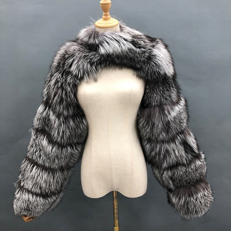 Women's Fur Fox Fashion Faux Shawl Coats