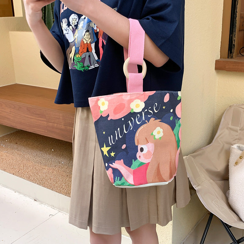Korean Style Commuter Canvas Cute Cloth Handbags