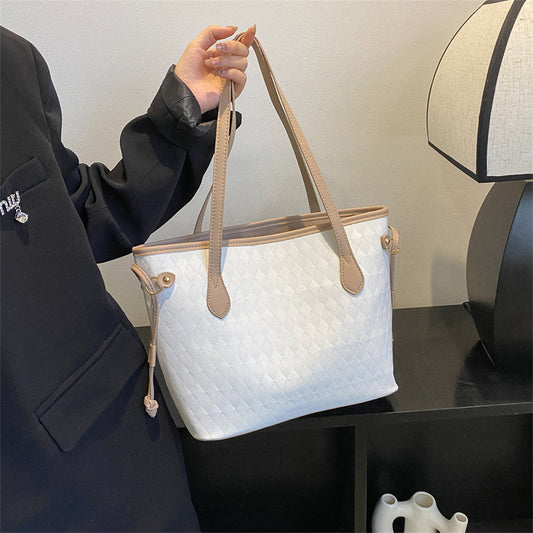 Women's Korean Style Commute Minimalist Retro Solid Shoulder Bags