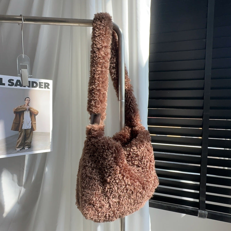 Charming Classic Cloud Large Capacity Plush Shoulder Bags
