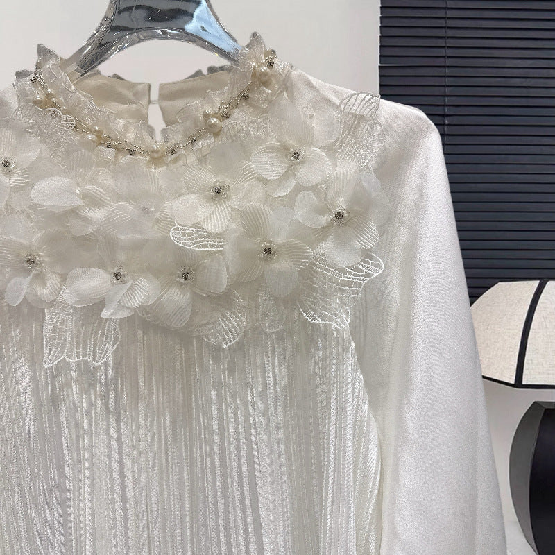 Women's Of Design Western Beautiful Flower Fashion Tassel Blouses