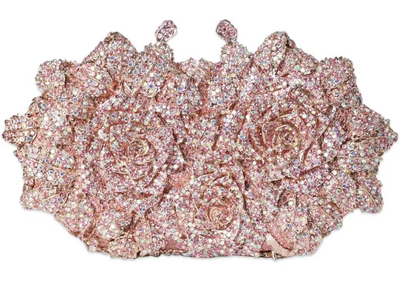Women's Spring Luxury Fashion For Dinner Rose Shape Evening Bags