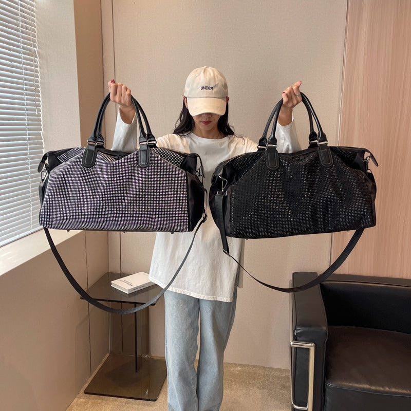 Women's Large Capacity Korean Style Sequined Diamonds Travel Bags