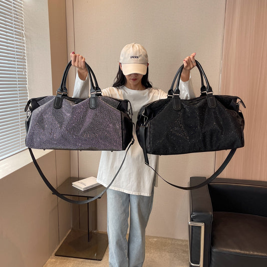 Women's Large Capacity Korean Style Sequined Diamonds Travel Bags