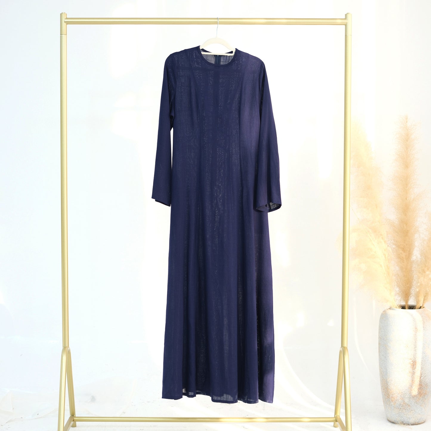 Solid Color Wide Hem Tied Dress Dresses