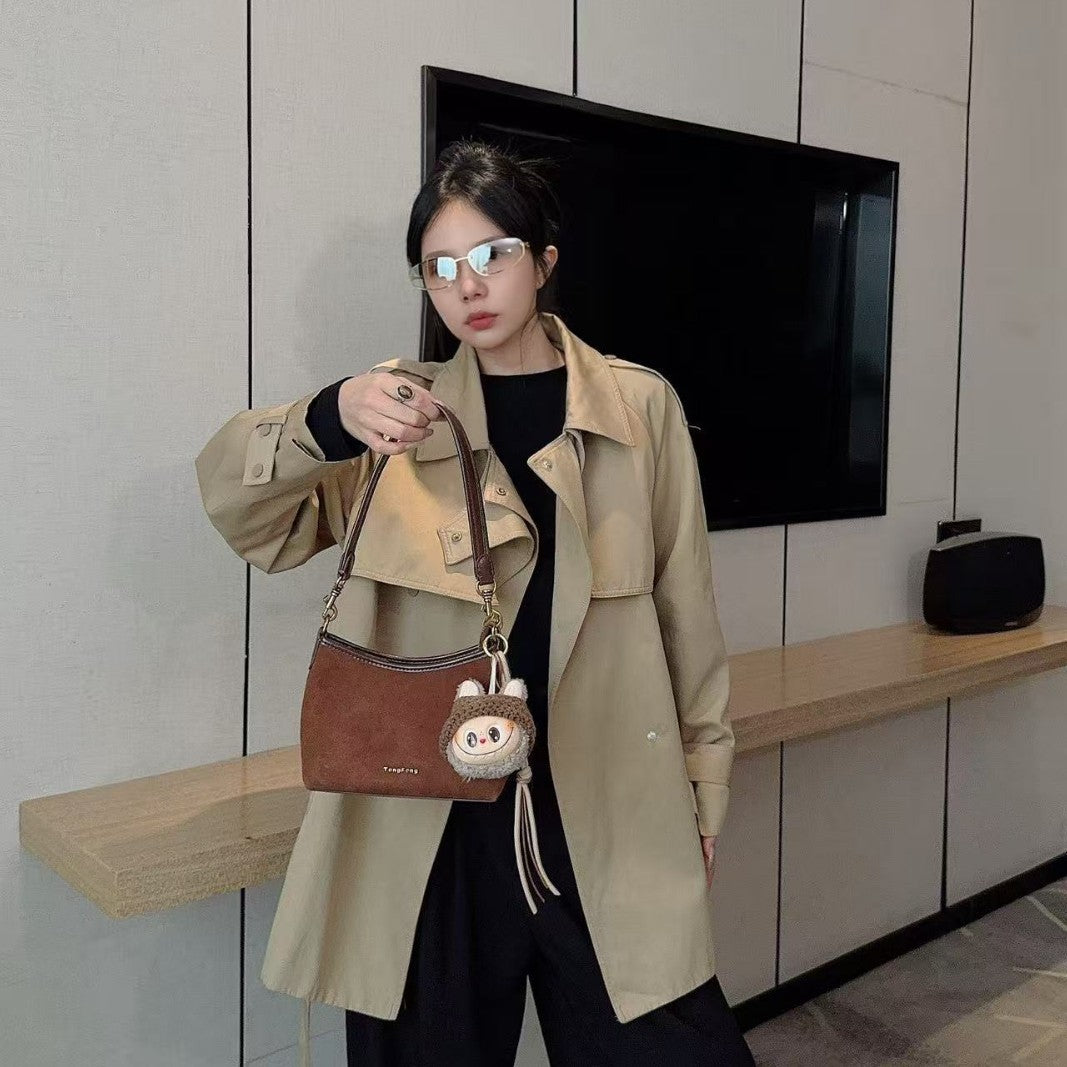 Women's Retro Frosted Leather Vegetable Basket Chain Bags