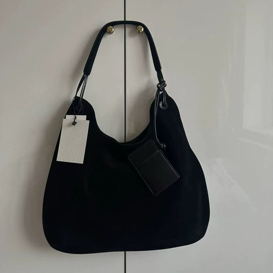 Classic Women's Design Fashion Suede Leather Armpit Bags