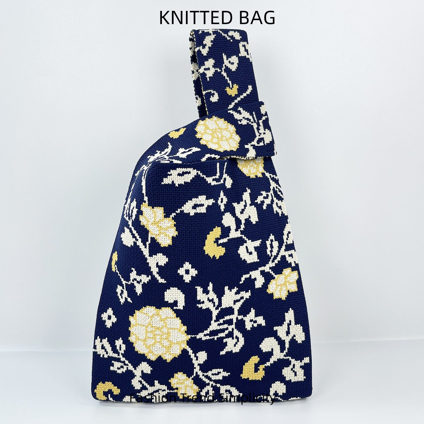 Women's Niche Design Hydrangea Flower Knitted Versatile Handbags