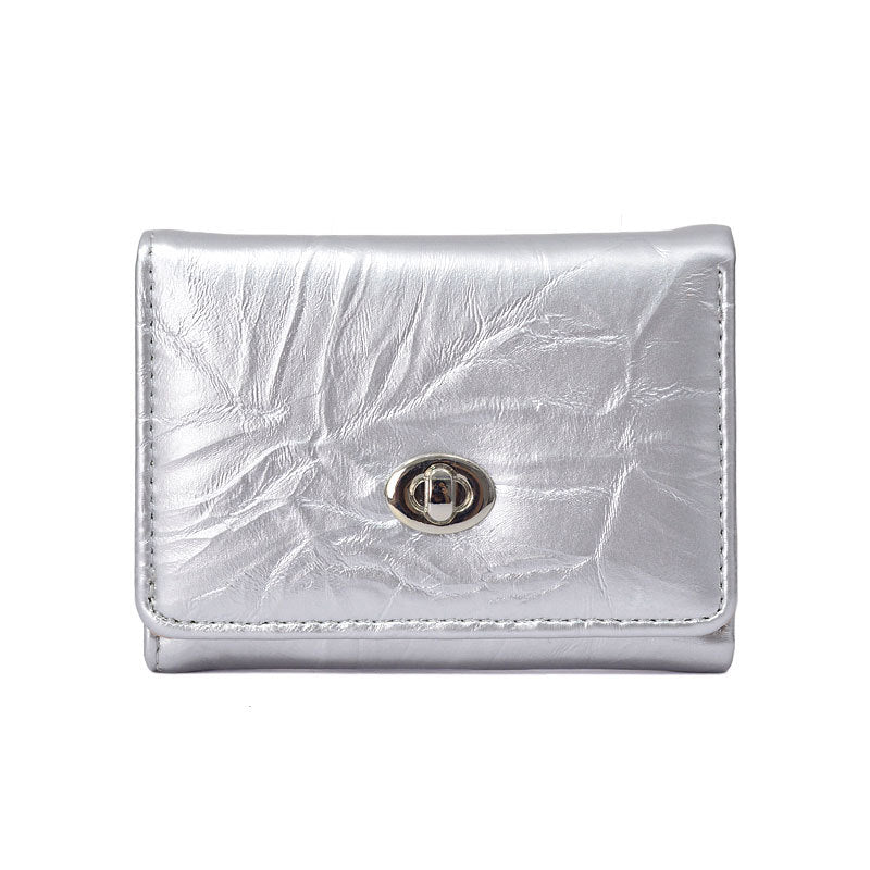 Women's Super Popular Pleated Pattern Korean Style Purses