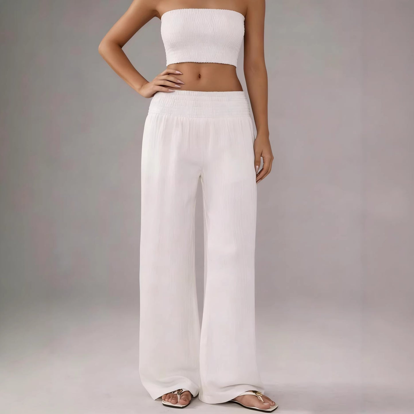 Women's Source High Waist Pure Color Loose Fashion Casual Suit
